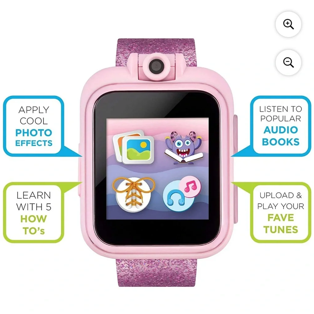 iTech Jr Kids Smartwatch Pink Touchscreen Camera Games Activity Tracker Charger